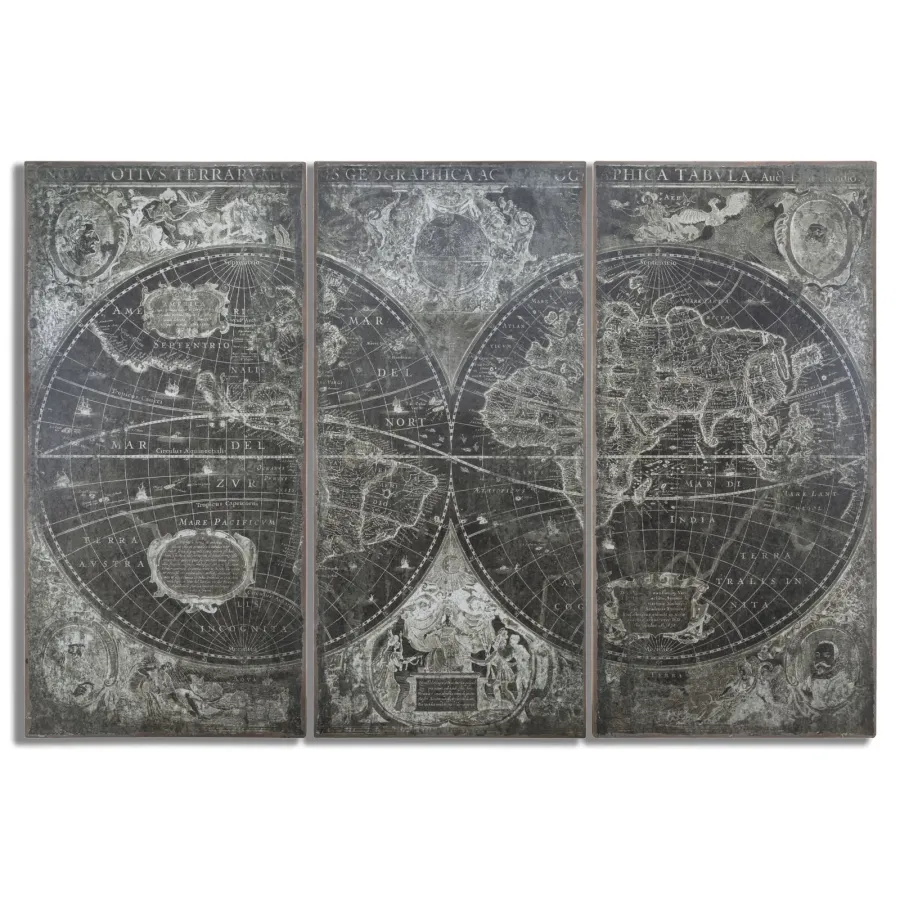 PANEL ŚCIENNY World SET 3 SZT 240X3X170 cm (80X3X170 pojedynczy)